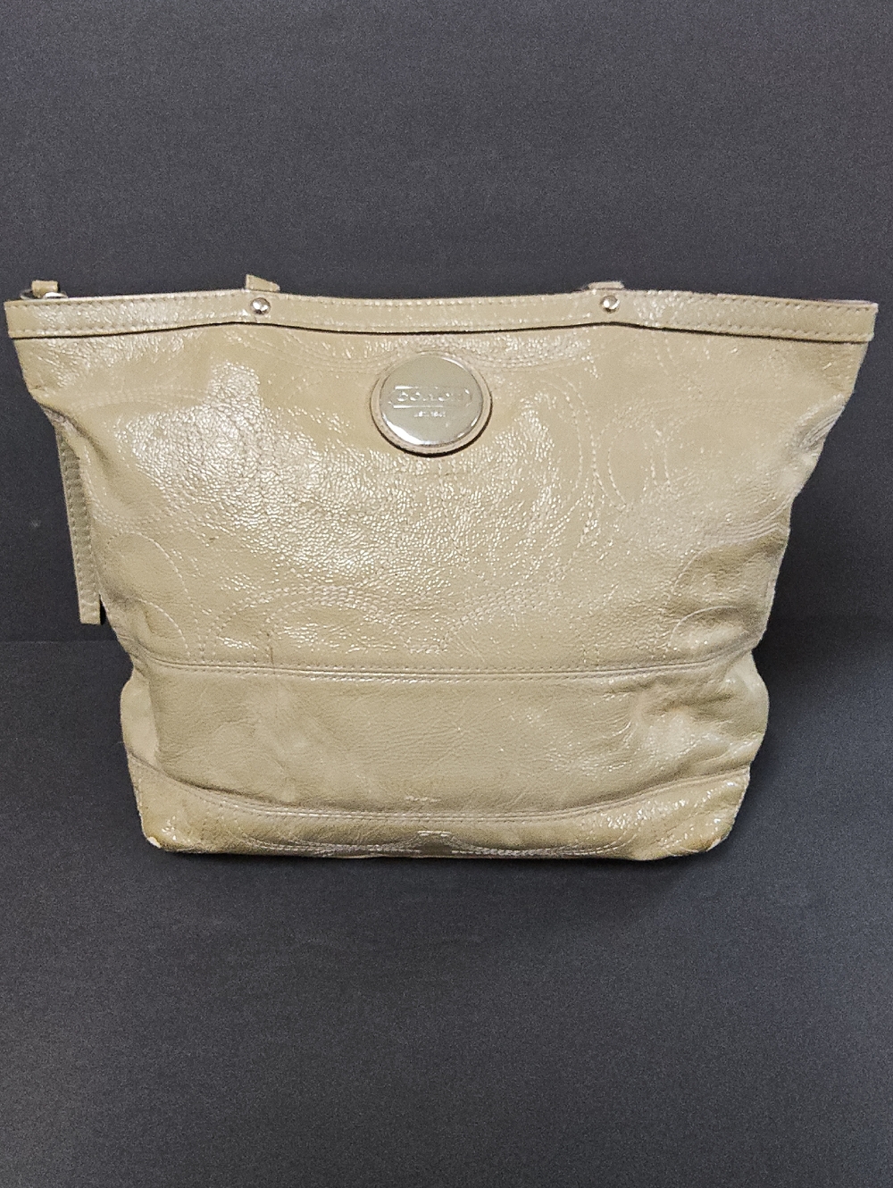 Coach Beige Leather Tote